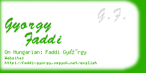 gyorgy faddi business card